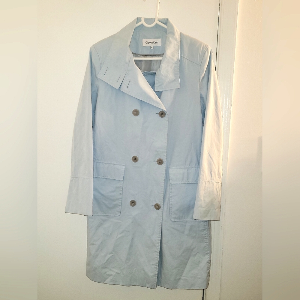 Calvin Klein| Powder Blue | Waterproof Trench Coat| Size M